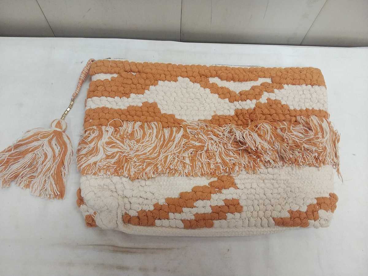 値下げ NATURAL VINTAGE GOA ナチュラルヴィンテージゴア クラッチバッグ 未使用在庫品 (27×37×6cm) レディース拍卖