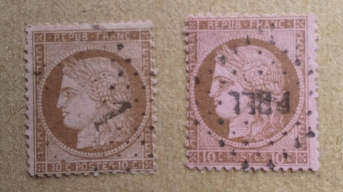 フランス セレス 10c Scott No.54, 55 使用済み拍卖