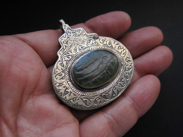 アフガニスタン シルバー ペンダントトップ 49 印章 インタリオ 拍卖