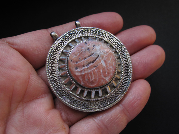 アフガニスタン シルバー ペンダントトップ 44 印章 インタリオ拍卖