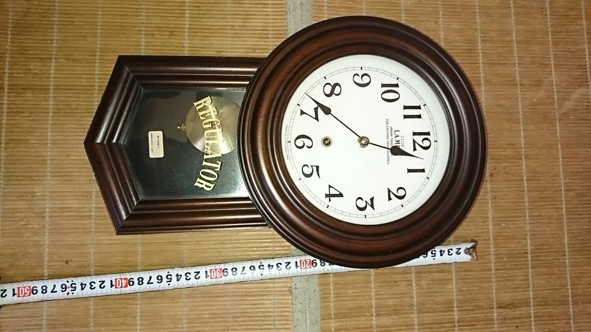 regulator かけ時計 ふりこ 電池 動作未確認 ジャンク扱い 拍卖