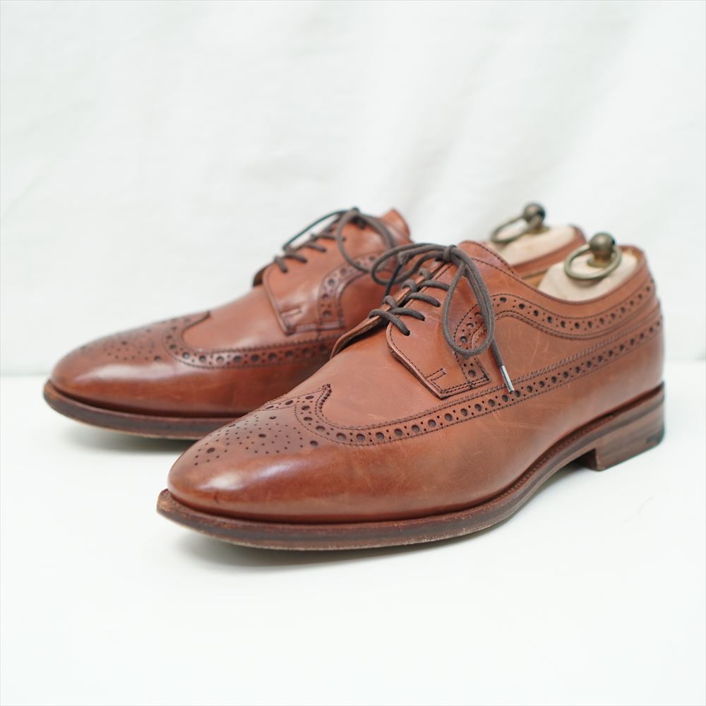 Alfredsargent × J.CREW アルフレッドサージェント ジェイクルー ウイングチップ 革靴 ブラウン イギリス製拍卖