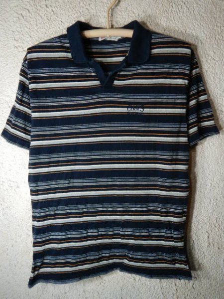 n8095 CHAPS RALPH LAUREN チャプス ラルフ ローレン 日登美 vintage ビンテージ 半袖 ボーダー ポロシャツ 人気 送料格安拍卖