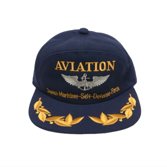 海上自衛隊 パイロットキャップ 紺 M AVIATION ひさし刺繍入り 海自 帽子 キャップ アウトドア サバゲー №17-③拍卖