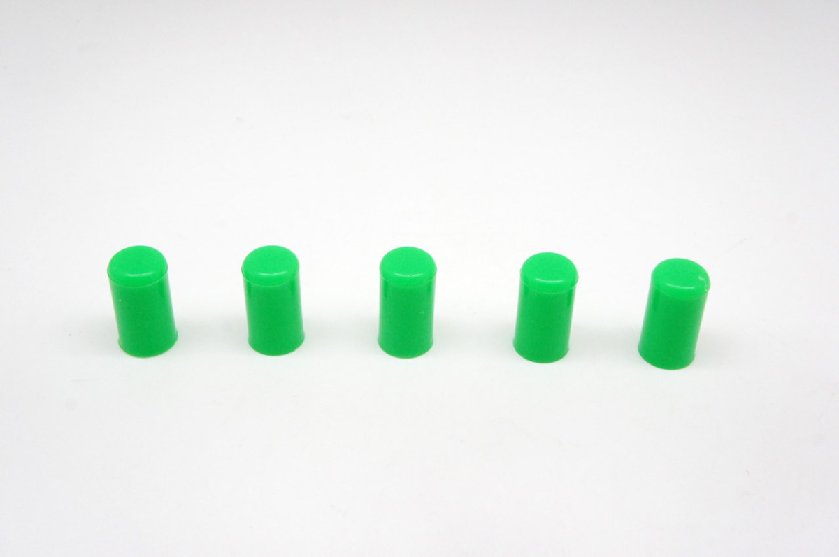 シリコンホース バキュームラインキャップ内径10mm 5個 緑拍卖