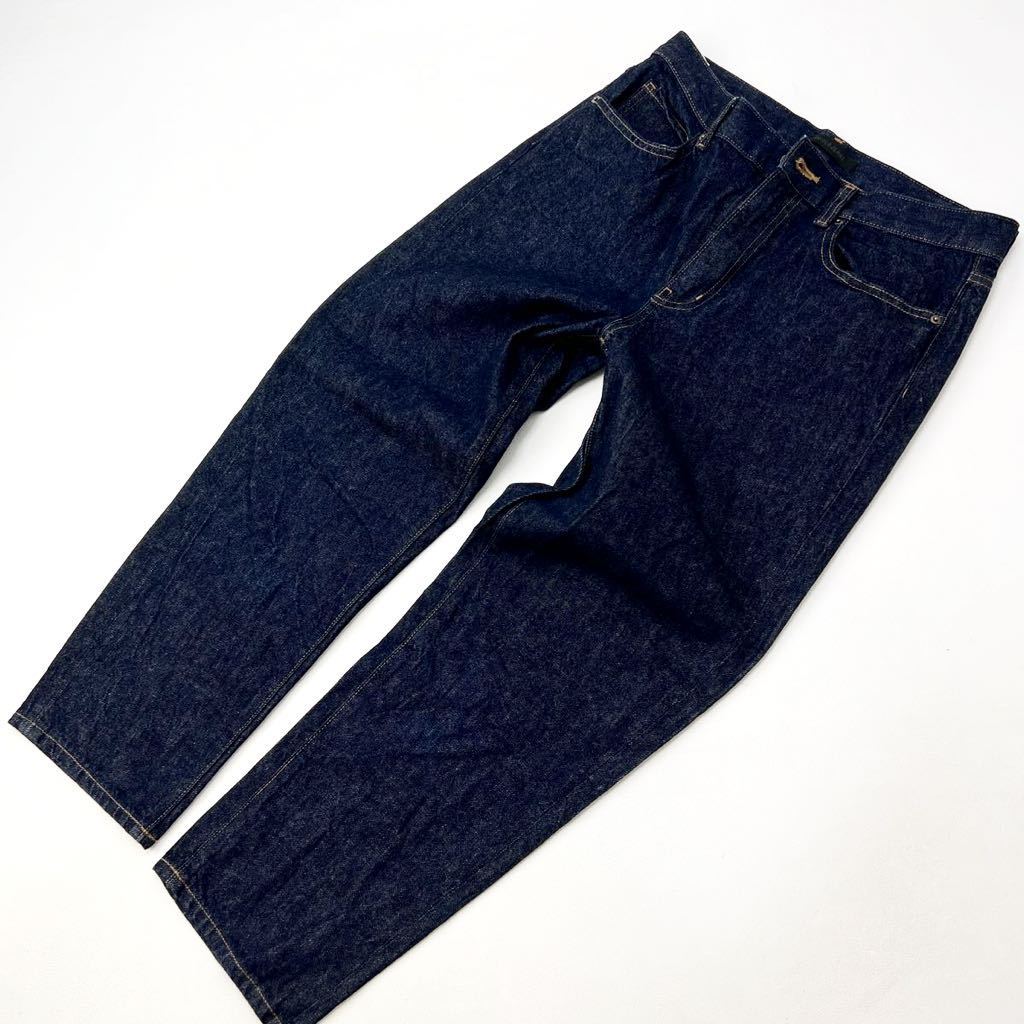 ユニクロ ☆ UNIQLO レディース ジーンズ デニムパンツ W26 濃紺 リラックスシルエット♪ 大人カジュアル 幅広いスタイルに◎■Ja4651拍卖