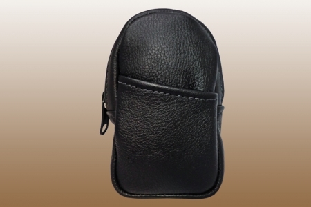 No.411BK Soft Zipper Leather Cases Col.Black. Made in USA拍卖