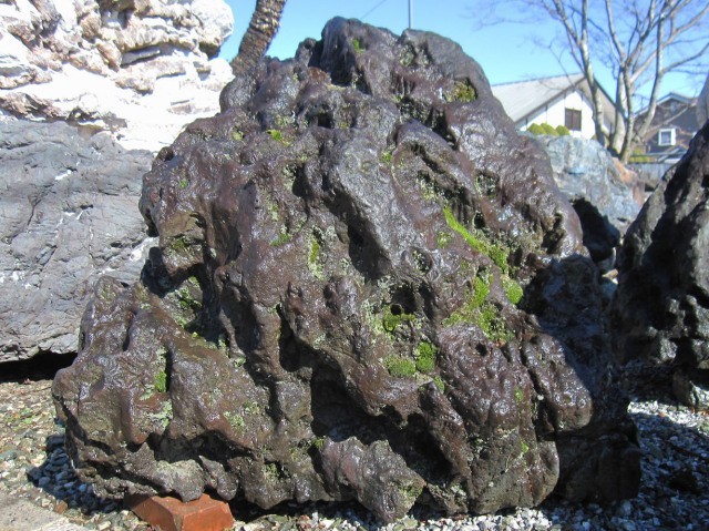 貴船石 庭石 銘石 景石 自然石 和風 庭園 天然石 希少 s-ma1602-007 石庭拍卖