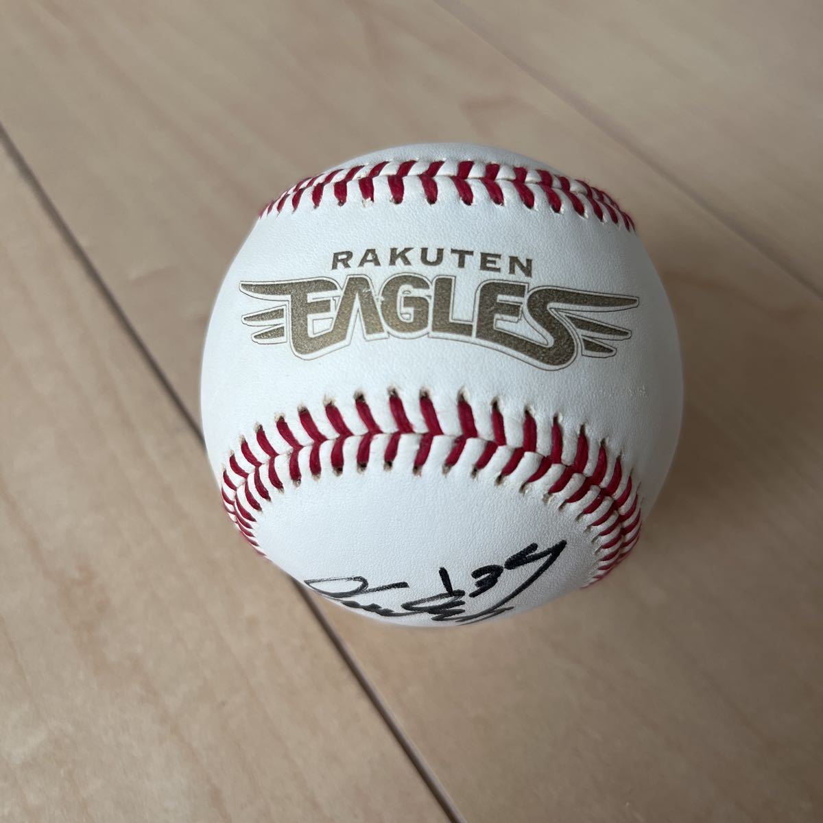 ◆NPB【嶋基宏】直筆サインボール ◇球団練習球◇ 東北楽天イーグルス ヤクルトスワローズ ◆ロゴはゴールド◆拍卖