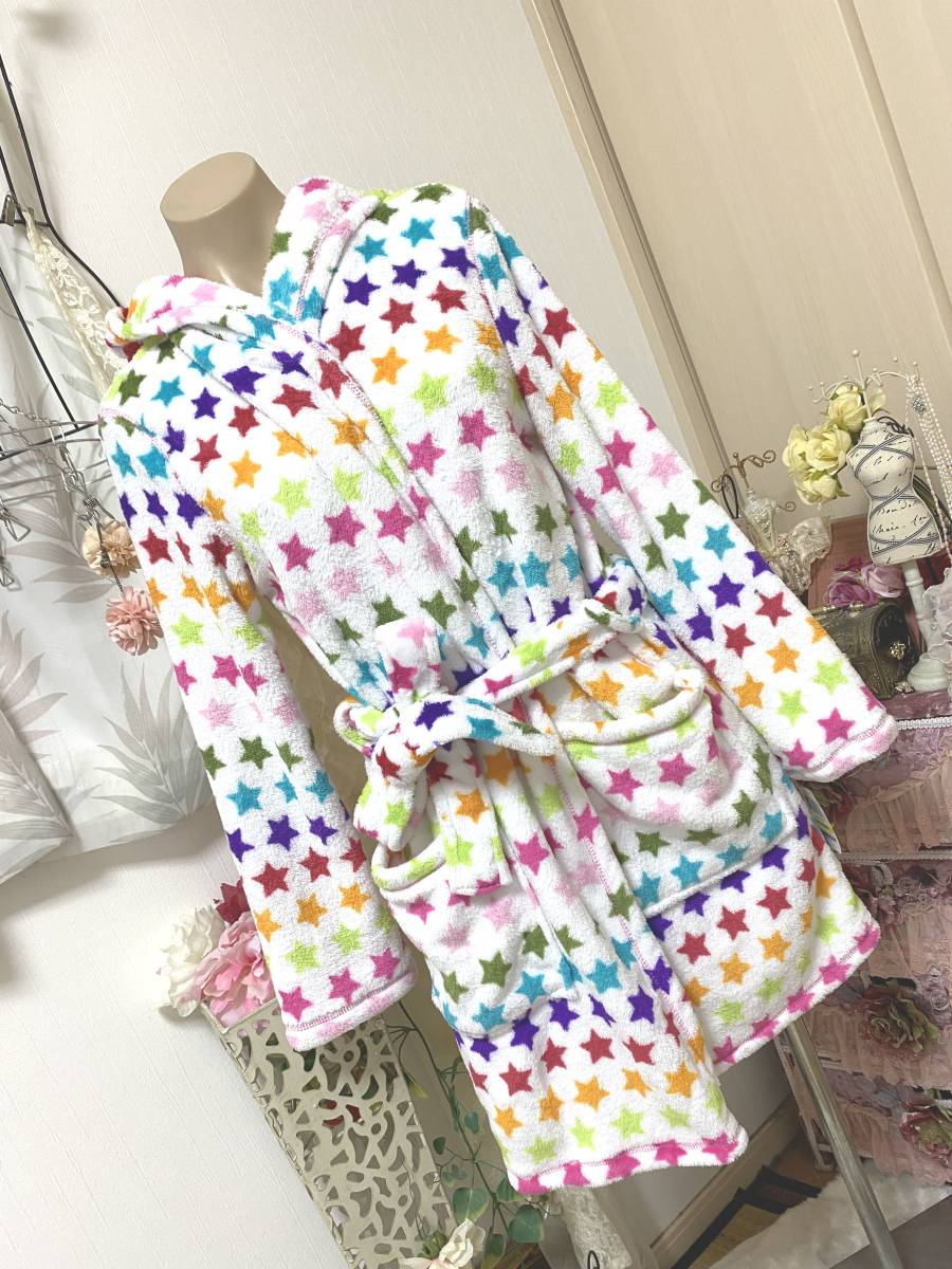 レディスMサイズ:jennifer moore【jenni】柔らかふわふわガウン:レインボースター拍卖