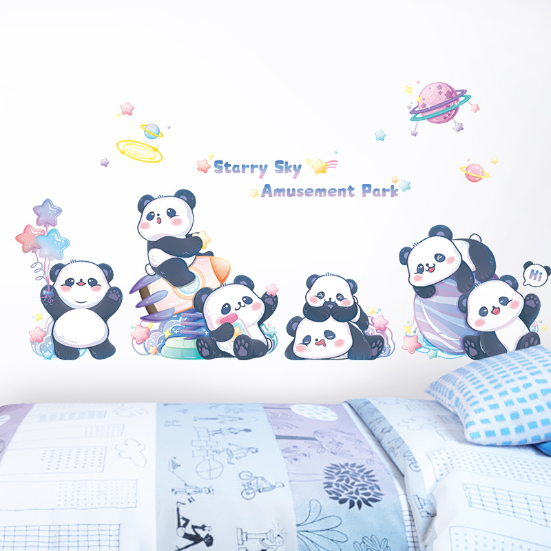 hesperus ウォールステッカー YC003 パンダちゃん 動物 可愛い 癒す DIY 壁紙 インテリアシート 剥がせるシール 送料無料拍卖