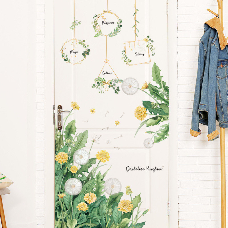 hesperus ウォールステッカー YAD032 蒲公英 たんぽぽ オリヅルラン インテリア 剥がせる シール 壁紙 送料無料拍卖