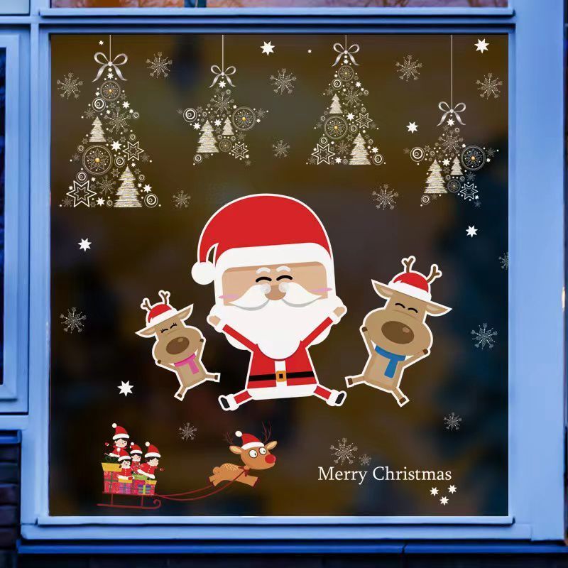 hesperus ウォールステッカー YSD040 クリスマス サンタクロース ルドルフ DIY壁紙インテリア窓シート剥がせる 送料無料拍卖