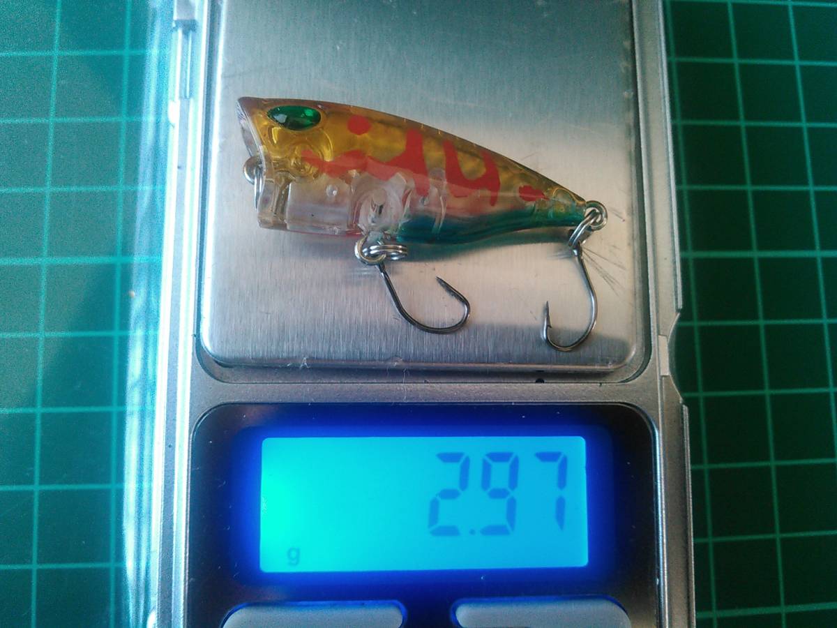 小型ポッパー 40mm 3g 6 検)トラウト チヌ メバル ベビーポッパー ブラックバス ギルラ ジャクソン ブルーギル ニゴイ メッキ 拍卖