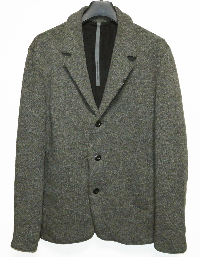 カズユキクマガイ 15AW ハリスウールWフェイスニット3つ釦ジャケット 1 シワなし 美品 定価59,400円 KAZUYUKIKUMAGAI アタッチメント拍卖