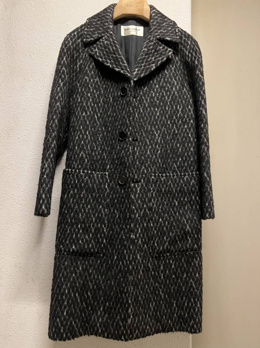 SAINT LAURENT PARIS サンローラン パリ アルパカ混 コート F36 中古拍卖