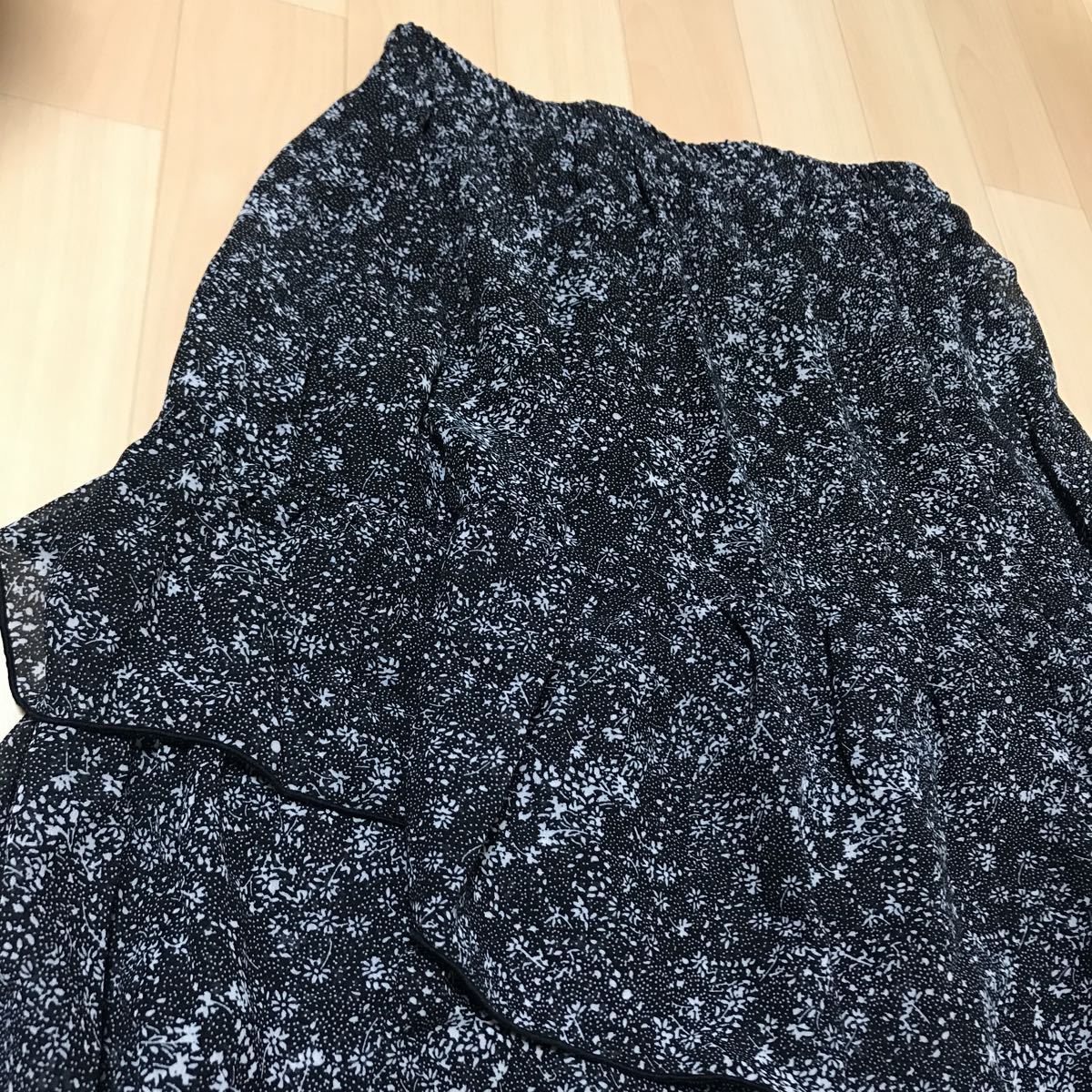 Rose Farm ローズファーム スカート ロングスカート レディース mサイズ 美品 黒系 フリル a20拍卖