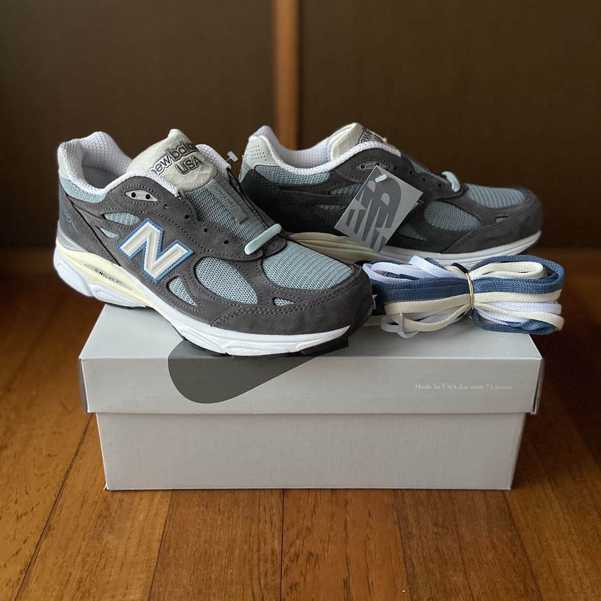 新品 KITH × NEW BALANCE 990 V3 CL 26.0cm us 8 - キス ニューバランス NB 990V3 KS3 MADE IN USA グレー拍卖