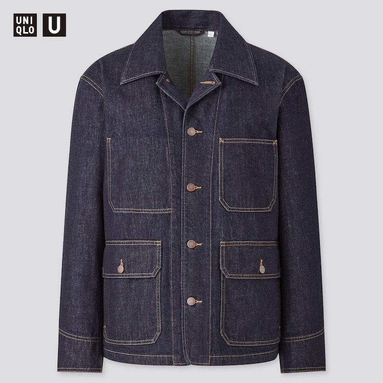 送料無料 新品未使用 UNIQLO U ユニクロU デニム ワーク ジャケット M 定価7689円 元 エルメスHERMES デザイナー ルメール カバーオール拍卖