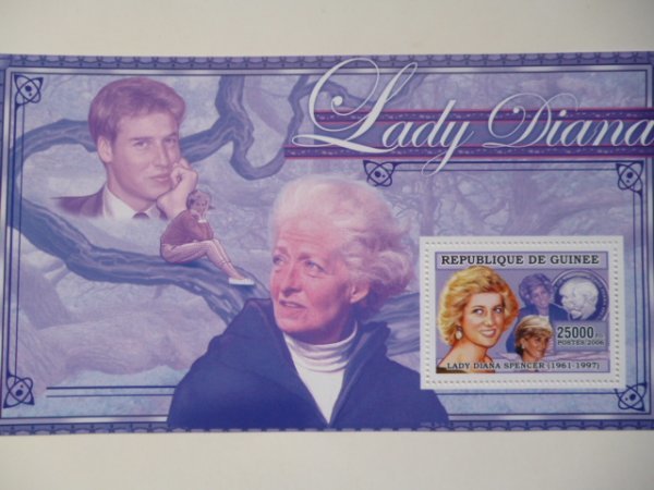 ギニア切手『ダイアナ妃』2006 A拍卖