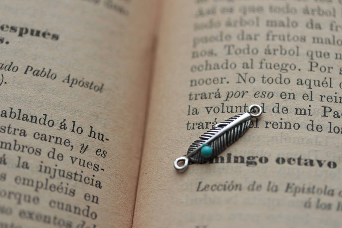 *Charm:Silver925 Feather&Turquoise拍卖