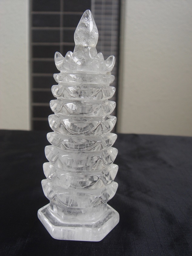 ☆風水,お守り,超希少,極美品,高透明,天然8A級水晶文昌塔A12拍卖