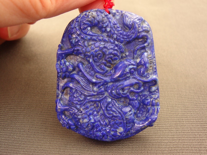☆風水,お守り,超希少,最高級天然6A級ラピスラズリの龍6拍卖