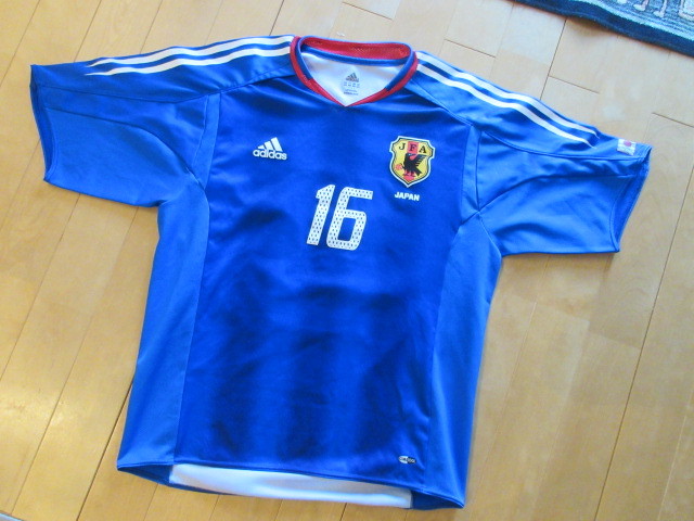 日本代表 サッカー ユニフォーム ホーム サイズL 16 田中 中田 大久保 2002 日韓 ワールドカップ拍卖