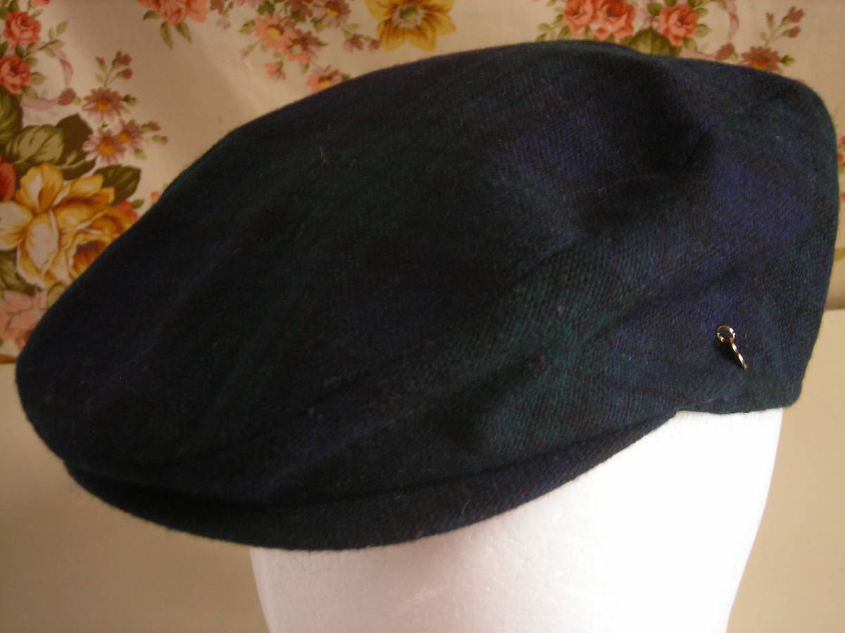 R4 09★TREASURE TOPKAPI/トレジャートプカピ 秋冬用 ハンチング 帽子 レディース サイズ 57cm チェック柄拍卖