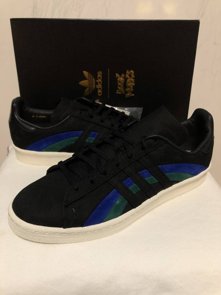 新品 adidas campus 80s BOOK WORKS 黒 30cm アディダス キャンパス ブックワークス コラボ 別注 supreme black ブラック us12 12 30拍卖