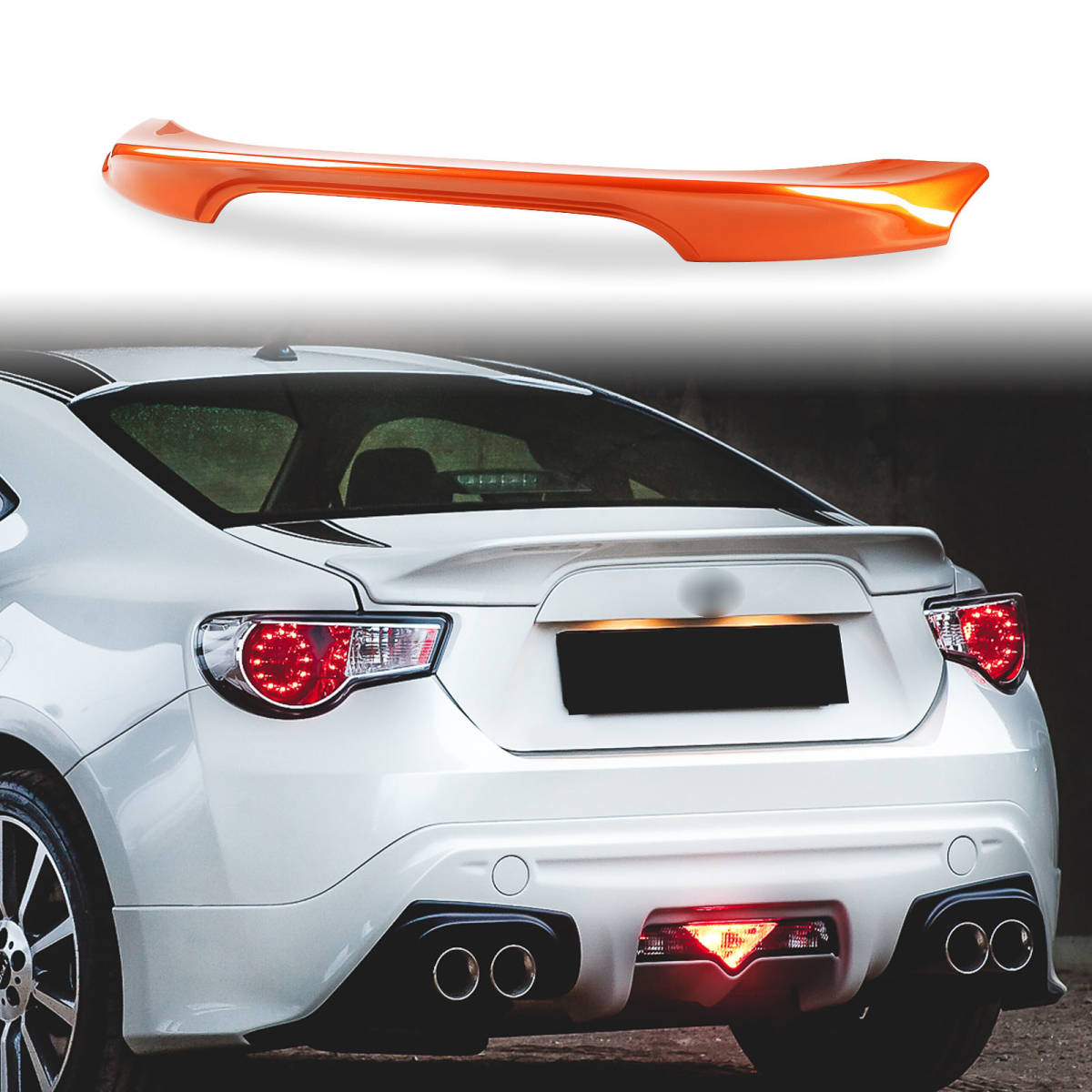 純正色塗装 ABS製 トランクスポイラー トヨタ用 86 GT86 スバル用 BRZ クーペ用 ポン付け カラーコード: H8R QTS-27921拍卖