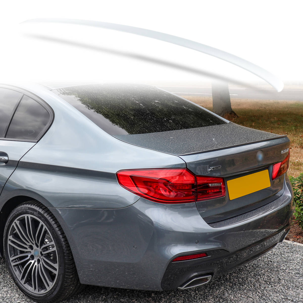純正色塗装 ABS製 トランクスポイラー BMW用 5シリーズ G30 モデル用 M5タイプ ポン付け カラーコード:300 QTS-48248拍卖