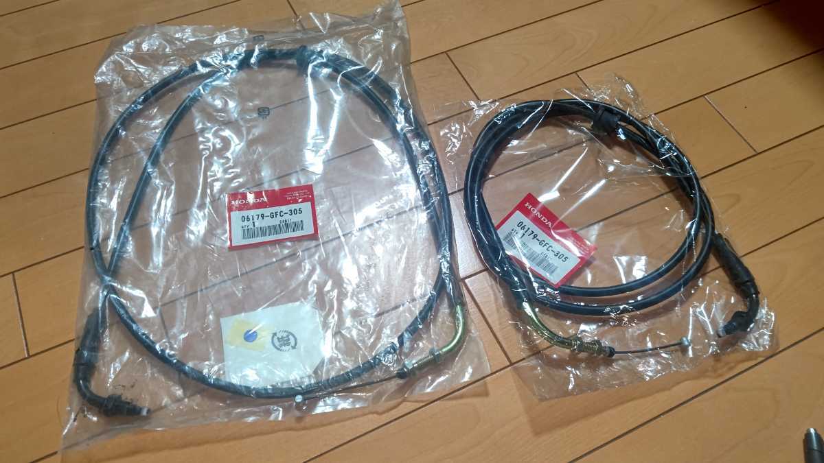 HONDA トゥデイ AF61 純正 未使用 スロットルケーブル 2本 セット 06179-GFC-305 アクセルワイヤー Af67 Today拍卖
