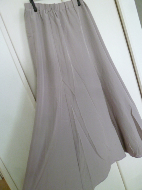 chocolaffine/ショコラフェーネ□グレージュマーメイドフレアーロングスカートF□SK616拍卖