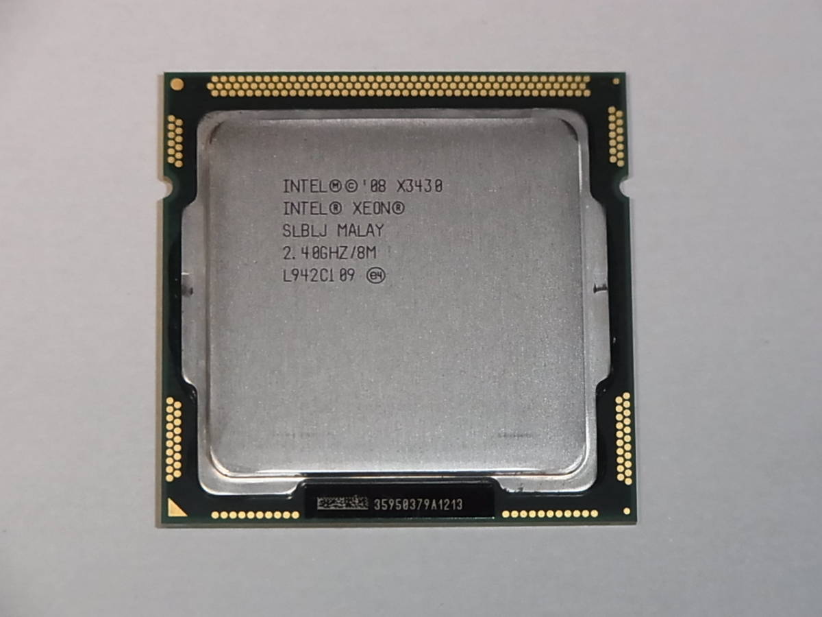 ◆Intel Xeon X3430 SLBLJ 2.40GHz 8MB Lynnfield LGA1156 4コア 4スレッド 動作良好 (Ci0024)拍卖