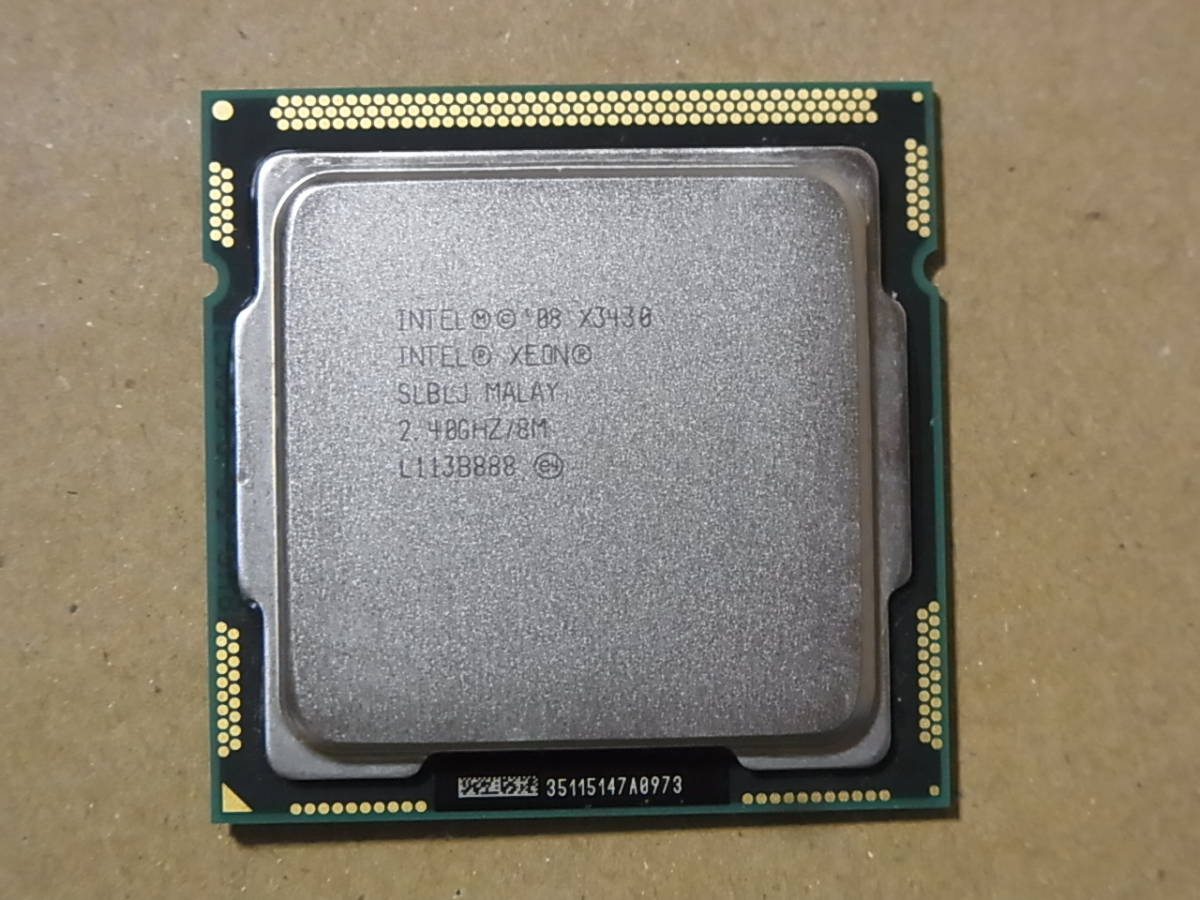 □Intel Xeon X3430 SLBLJ 2.40GHz 8MB Lynnfield LGA1156 4コア 4スレッド (Ci0090)拍卖