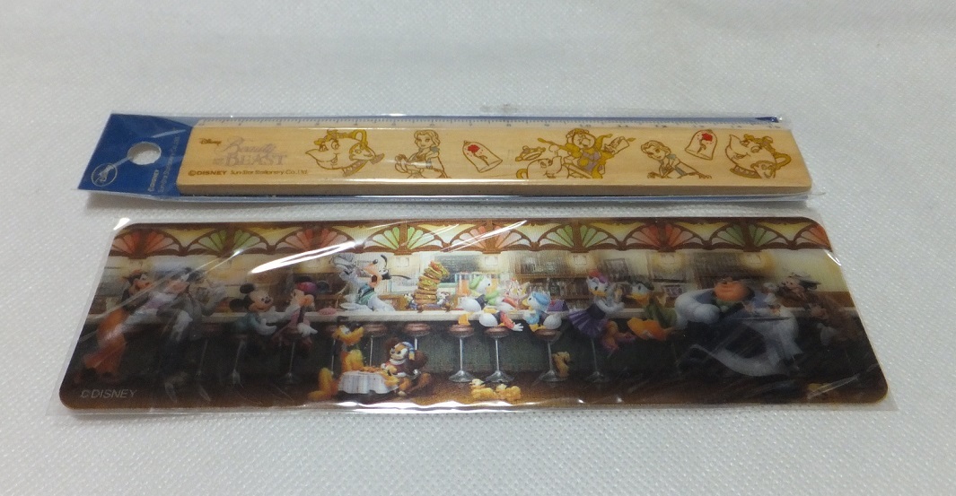 ディズニー 定規 2点セット しおり 美女と野獣 ディズニーストア ルーラー拍卖