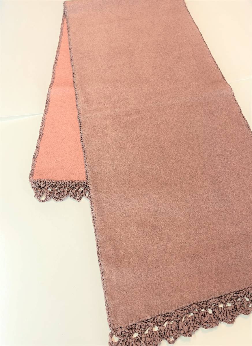 花とら●リサイクル ショール マフラー ウール ベージュ 220917拍卖