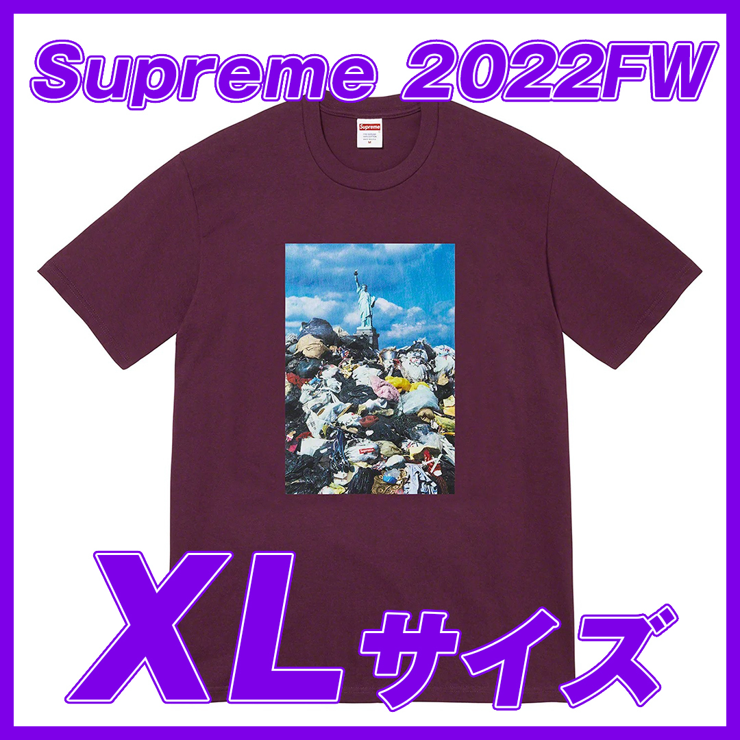 1768 Supreme _Trash Tee(Eggplant) XL / シュプリーム トラッシュTee エッグプラント XLサイズ 2022FW拍卖