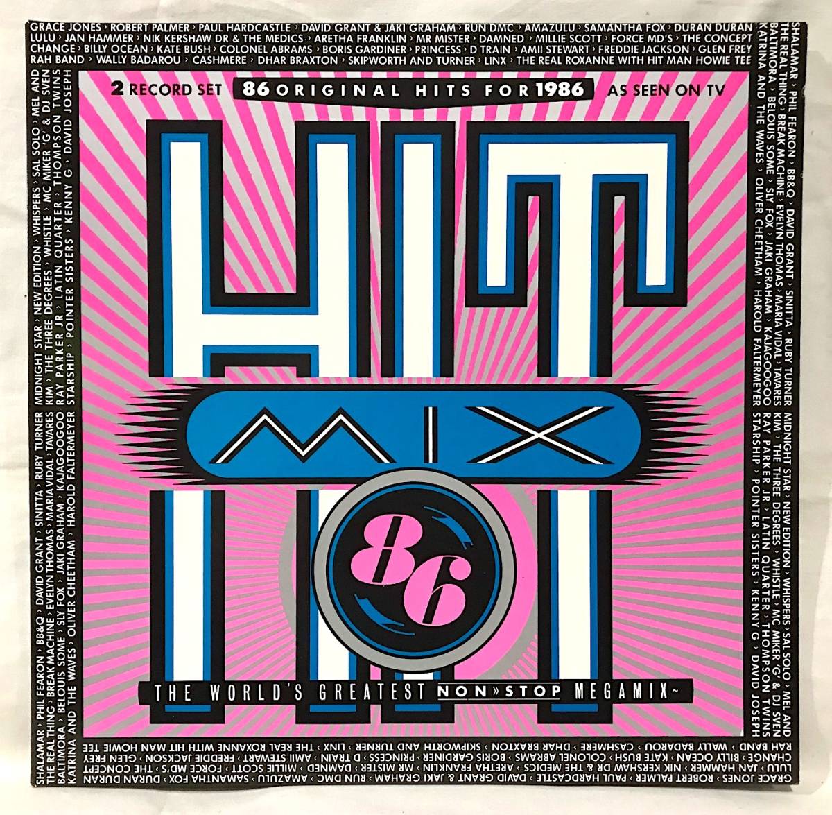 2LP【CLUB HITS/80's】HIT MIX ’86/UK盤/The World’s Greatest Non-Stop MegaMix/SMR 624/ノンストップ拍卖