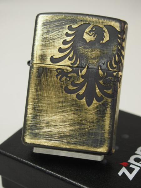 2014年製 Zippo フェニックス PHOENIX 2面 不死鳥 ブラスBSユーズド加工 新品/絶版拍卖
