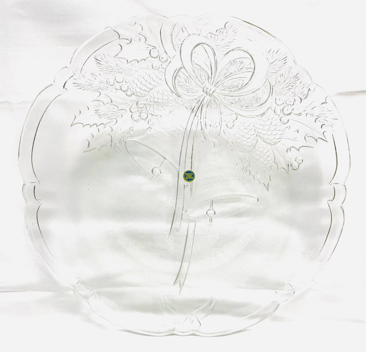 12791*0.5 未使用 HOYA CRYSTAL ホヤクリスタル 大皿 鐘 プレート 食器拍卖