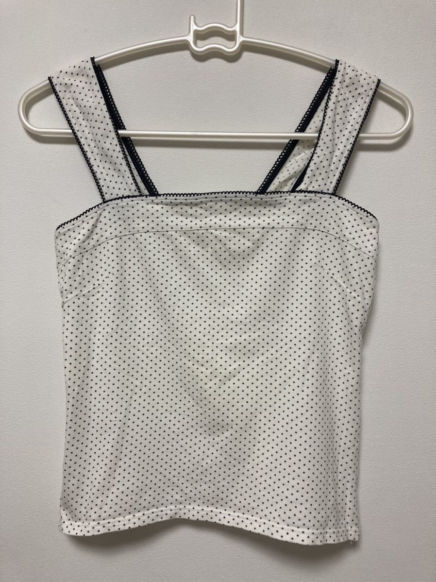 UNIQLO/ユニクロ キャミソール ドット ホワイト 白 M拍卖