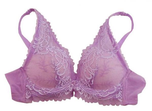 SI5966-3◇ 新品 ブラジャー 無重力 ワイヤーブラ フルカップ 肩紐調節可 ワイヤー内蔵 ソフトワイヤー A75サイズ ライラック 送料 350円拍卖