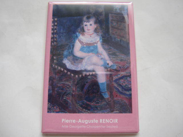 美品 ピエール=オーギュスト ルノワール すわるジョルジェット・シャルパンティエ嬢 マグネット ブリヂストン美術館拍卖