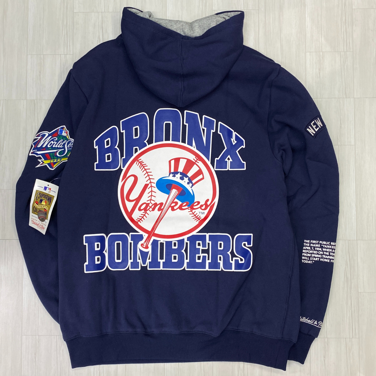 USA正規品 【3XL】 Mitchell&Ness ミッチェル&ネス MLB ニューヨーク ヤンキース Team Origins プルオーバー パーカー 紺 NY Yankees拍卖