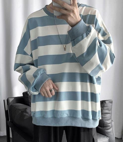 LHK1894★メンズ スウェット パーカー 長袖 スエット ジャージ スポーツウェア トレーナー トップス 薄手/厚手ストライプ柄拍卖