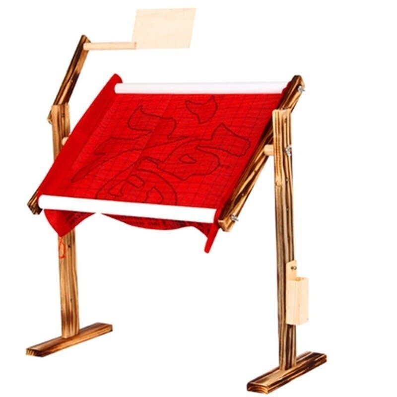 hzh333★調節可能な木製クロスステッチframラック木製スタンドデスクトップクロスステッチ刺繍枠中国クロスステッチツール拍卖