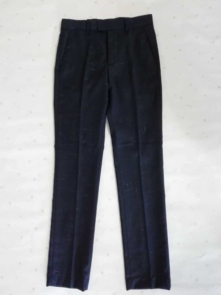 Bambino バンビーノ スラックス  定価22000円(税抜価格) 28インチ  カスリ柄 ウール 秋初冬 未使用品拍卖