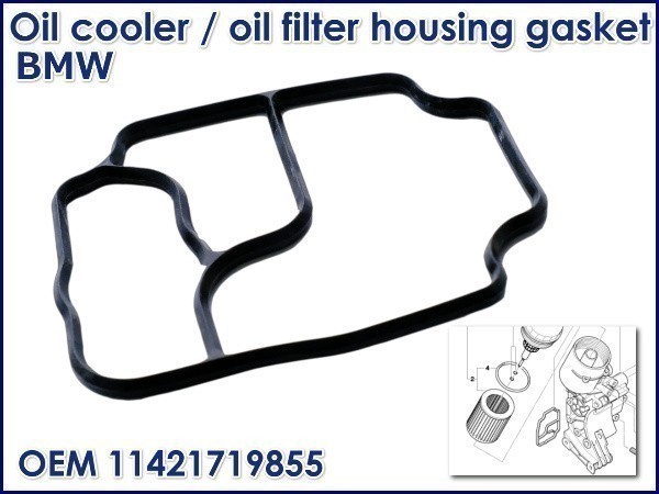 送料無料 BMW E60 E61 E65 E66 オイルクーラー/オイルフィルターハウジング ガスケットセット パッキン 11421719855拍卖